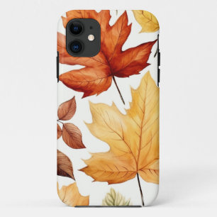 Capa Para iPhone 11 Abstrato de Folhas de outono
