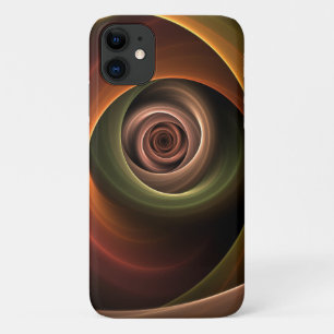 Capa Para iPhone 11 abstrato espiral 3D Cores quentes quentes Arte Fra