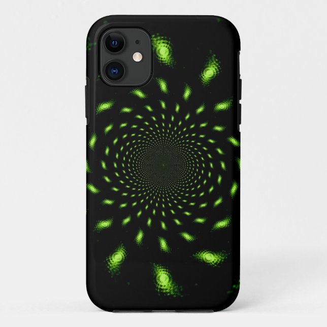 Capa Para iPhone 11 Abstrato fractal verde-claro (Verso)