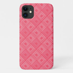 Capa Para iPhone 11 abstrato geométrico 60 rosa