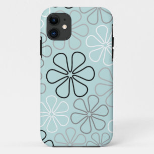 Capa Para iPhone 11 Abstrato Grande Flor Descreve BWG+Duck Egul