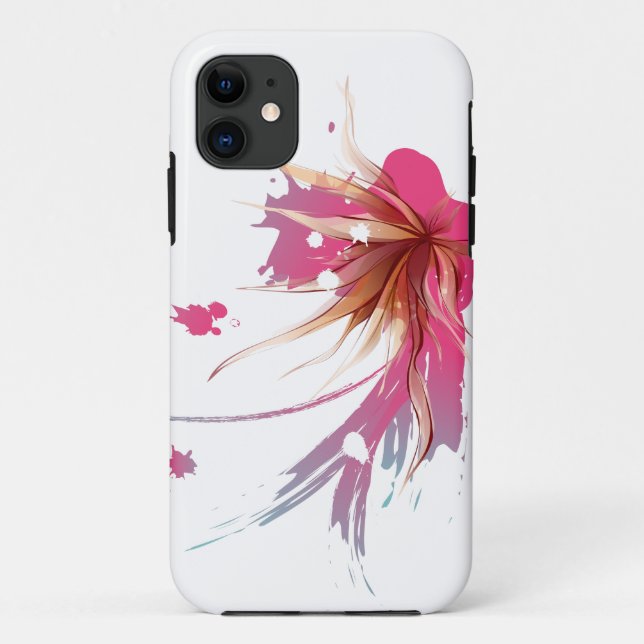 Capa Para iPhone 11 Abstrato Hibiscus Flower (Verso)
