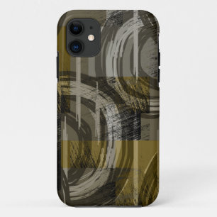 Capa Para iPhone 11 Abstrato, marrom monocromático