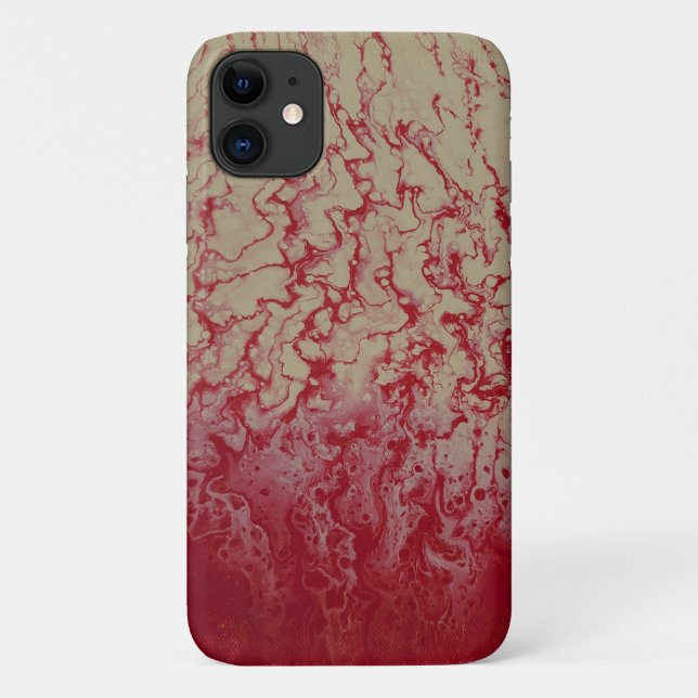 Capa Para iPhone 11 Abstrato Maui Red/Branqueado iPhone 11 Case (Verso)
