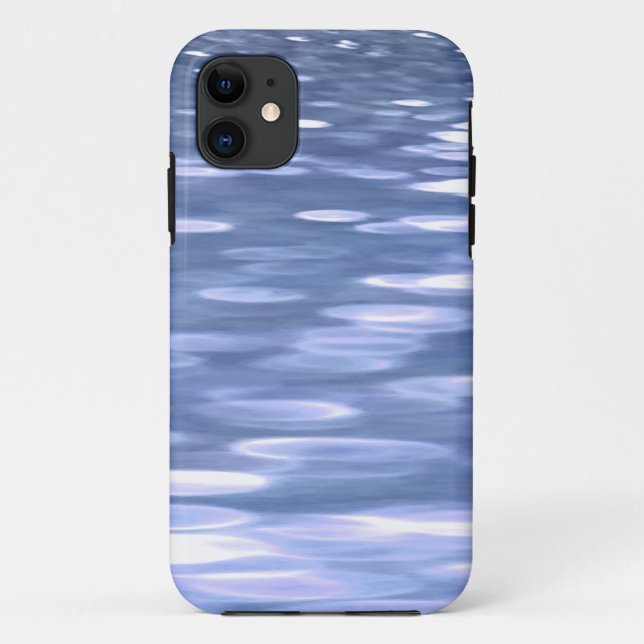 Capa Para iPhone 11 Abstrato nº 3: Grelha azul em pó (Verso)