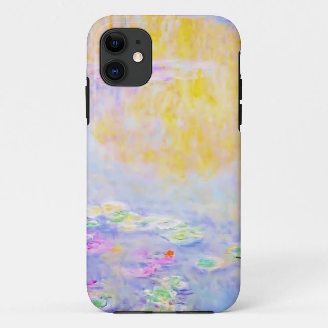 Capa Para iPhone 11 abstrato, nenúfares de Monet 7 (Verso)