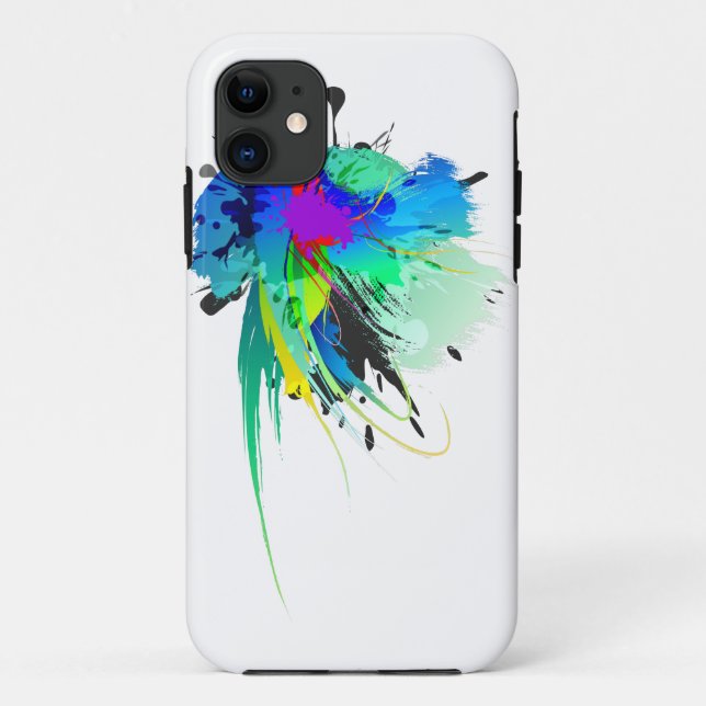 Capa Para iPhone 11 Abstrato Paint Splatters (Verso)