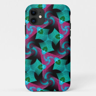 Capa Para iPhone 11 Abstrato Teal Pink Swirl padrão iPhone 5 Case