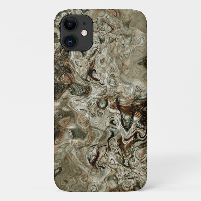 Capa Para iPhone 11 Abstrato Wave Marbled (Verso)