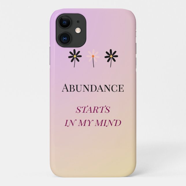 Capa Para iPhone 11 Abundance Mindset – Flowers of Abundance (Verso)