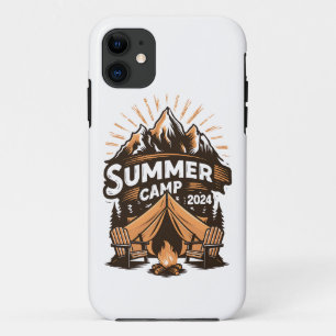 Capa Para iPhone 11 Acampamento de Verão 2024 Correspondência de Féria
