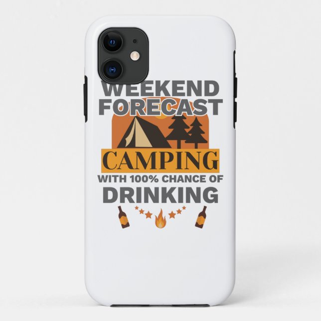 Capa Para iPhone 11 Acampamento no Fim de Semana do Presente de Campan (Verso)