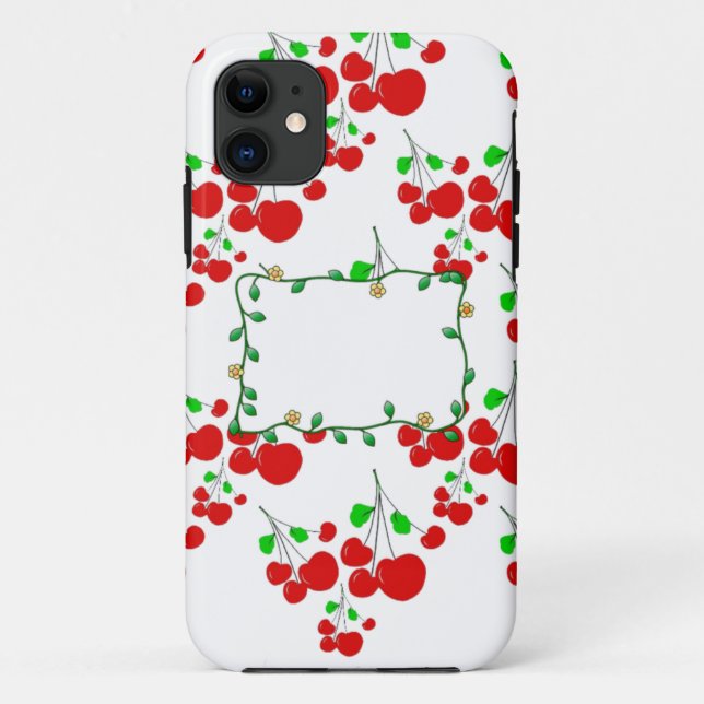 Capa Para iPhone 11 Acessórios personalizáveis do padrão de cereja ver (Verso)