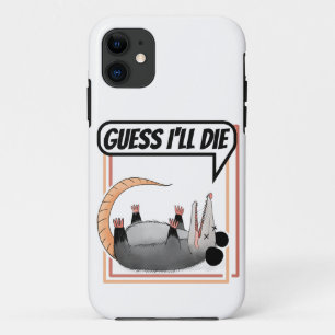Capa Para iPhone 11 Acho que vou morrer Possum jogando Morto
