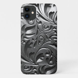 Capa Para iPhone 11 Aço abstrato, metálico-prateado, com gravura