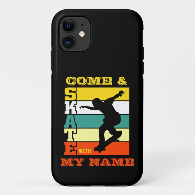 Capa Para iPhone 11 Adicionar Nome Alterar Texto Vir & Skate Com Meu N (Verso)
