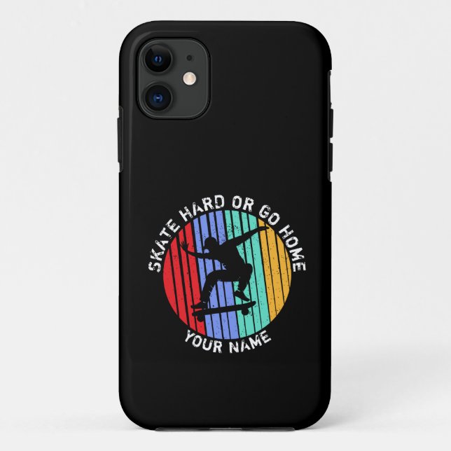 Capa Para iPhone 11 Adicionar Nome Alterar Todos os Duros do Skate de  (Verso)