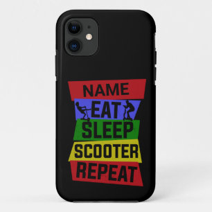 Capa Para iPhone 11 Adicionar nome Comer Patinete de Repouso Repetir  