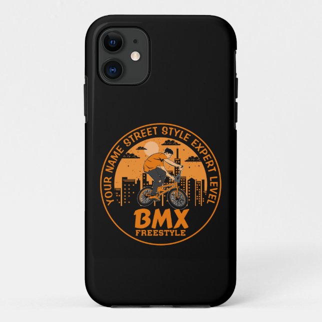 Capa Para iPhone 11 Adicionar Nome Texto BMX Estilo de Rua de Estilo L (Verso)