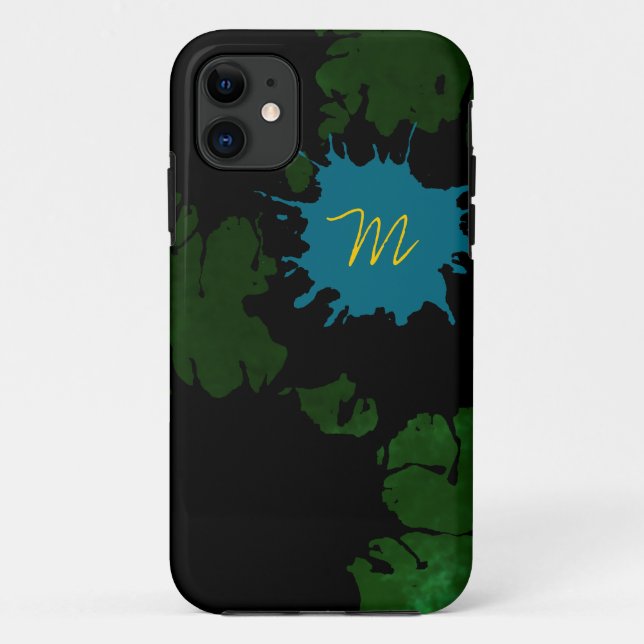 Capa Para iPhone 11 adicione a sua inicial às barras (Verso)