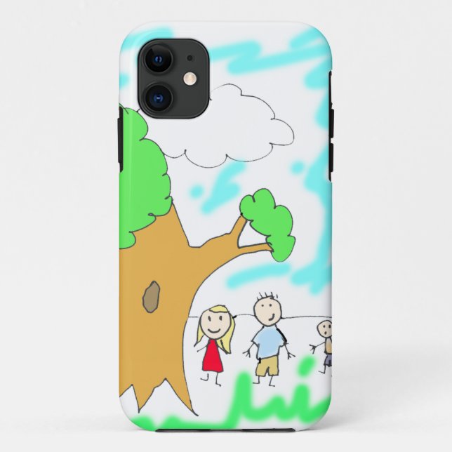 Capa Para iPhone 11 Adicione o Trabalho de arte do seu filho a isto (Verso)