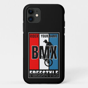Capa Para iPhone 11 Adicione seu nome BMX Freestyle Rider