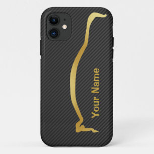 Capa Para iPhone 11 Adicione seu nome - silhueta do ouro de Mitsubishi