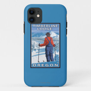 Capa Para iPhone 11 Admiração do esquiador - alojamento do Timberline,