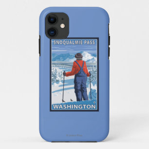 Capa Para iPhone 11 Admiração do esquiador - passagem de Snoqualmie,
