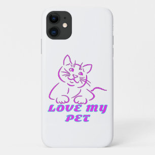 CAPA PARA iPhone 11 ADORA MEU GATO DE PINCO DE PINO