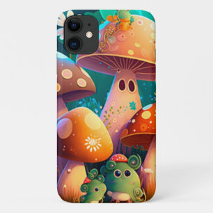 Capa Para iPhone 11 Adoráveis e bonitos cogumelos para bebês
