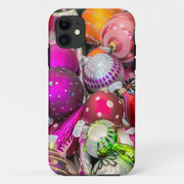 Capa Para iPhone 11 Adornos de Vidro Tradicionais no Mercado de Natal (Verso)
