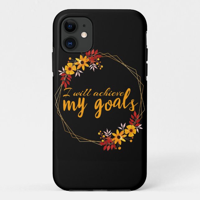 Capa Para iPhone 11 afirmações motivacionais para o sucesso (Verso)