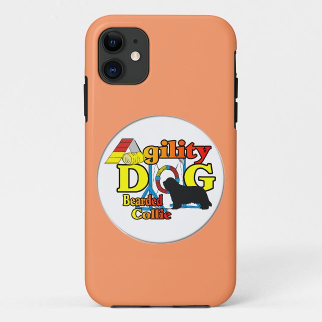 Capa Para iPhone 11 agilidade collie barbuda (Verso)