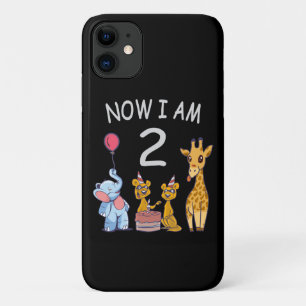 Capa Para iPhone 11 Agora eu tenho 2 anos 2º Aniversário no Zoológico