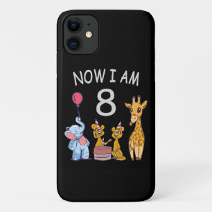 Capa Para iPhone 11 Agora tenho 8 anos e oitavo aniversário no Zoo