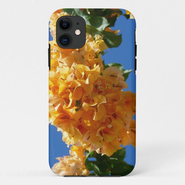 Capa Para iPhone 11 Agrupamento de Flores Tropicais de Bougainvillea D (Verso)