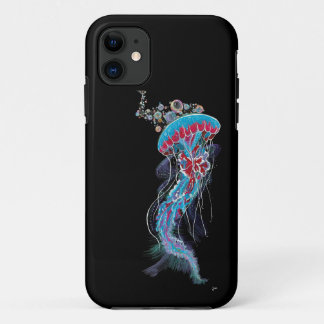 Capa Para iPhone 11 Água-viva fluorescente de profundidade