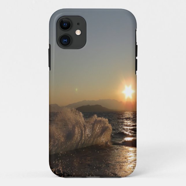 Capa Para iPhone 11 Água-viva na Croácia belo pôr do sol (Verso)