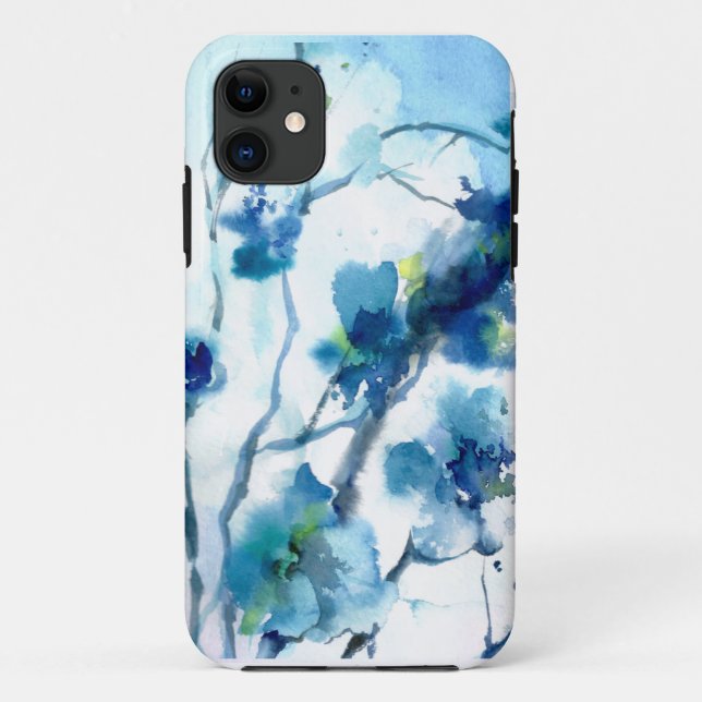 Capa Para iPhone 11 Aguarela da flor (Verso)