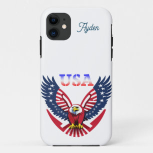Capa Para iPhone 11 Águia Americana Personalizável