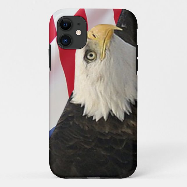 Capa Para iPhone 11 Águia e Sinalizador (Verso)