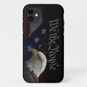Capa Para iPhone 11 Águia Patriótica e Bandeira