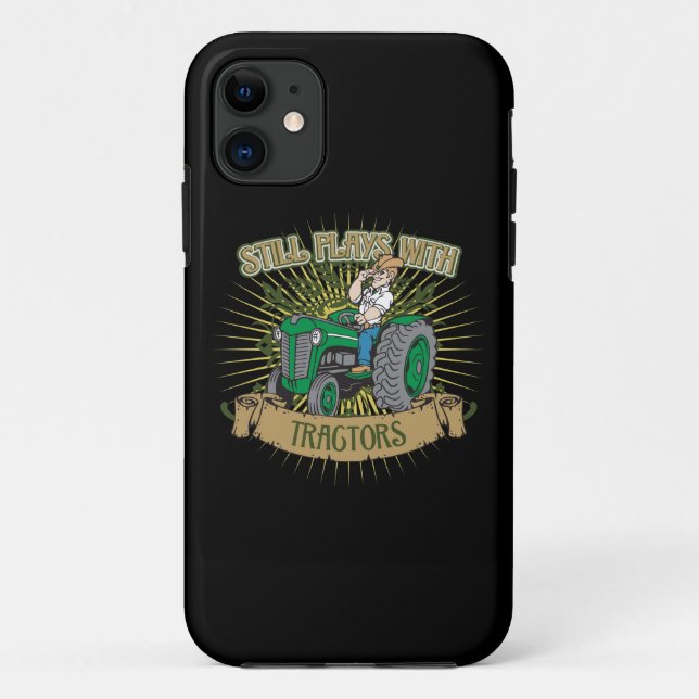 Capa Para iPhone 11 Ainda jogos com tratores verdes (Verso)