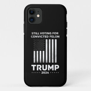 Capa Para iPhone 11 Ainda votando no réu condenado Trump 2024 