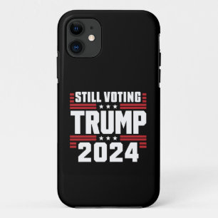 Capa Para iPhone 11 Ainda votando Trump 2024 Bandeira Patriótica Ameri