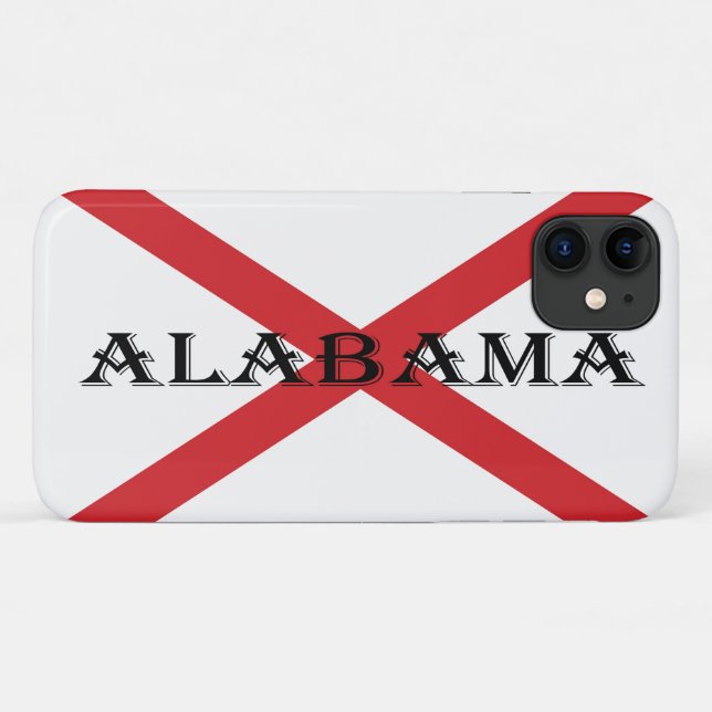 Capa Para iPhone 11 Alabama e Flag iphcnt (Verso (horizontal))