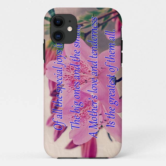 Capa Para iPhone 11 Alegria especial de dia de as mães (Verso)
