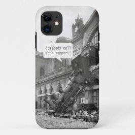 Capa Para iPhone 11 Alguém Chame o Trem Catástrofe do Suporte Técnico