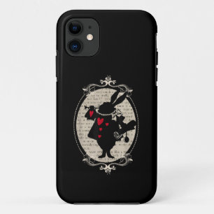Capa Para iPhone 11 Alice no País das Maravilhas Coelho Branco Livro A
